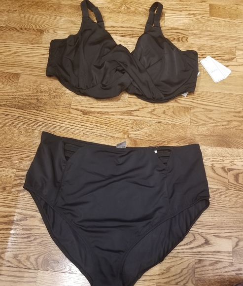 (20) NWT Elomi Magnetic Plunge Top and High Waste Brief Beach Pool Vacation - Picture 3 of 11